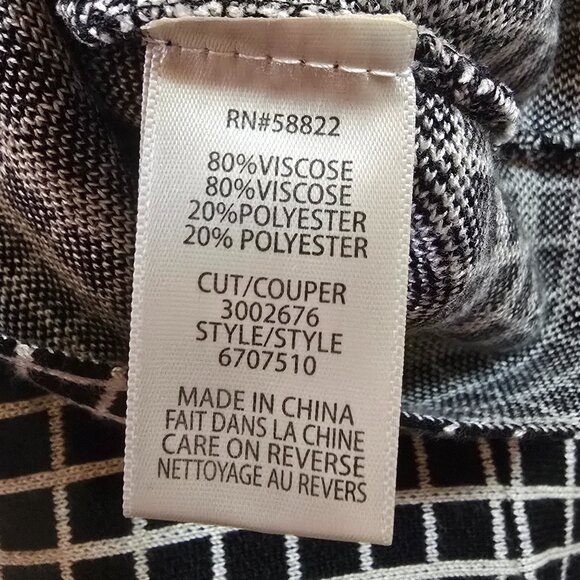 MAX STUDIO Black & Cream A-line Sweater Skirt Size M/L - Picture 8 of 8